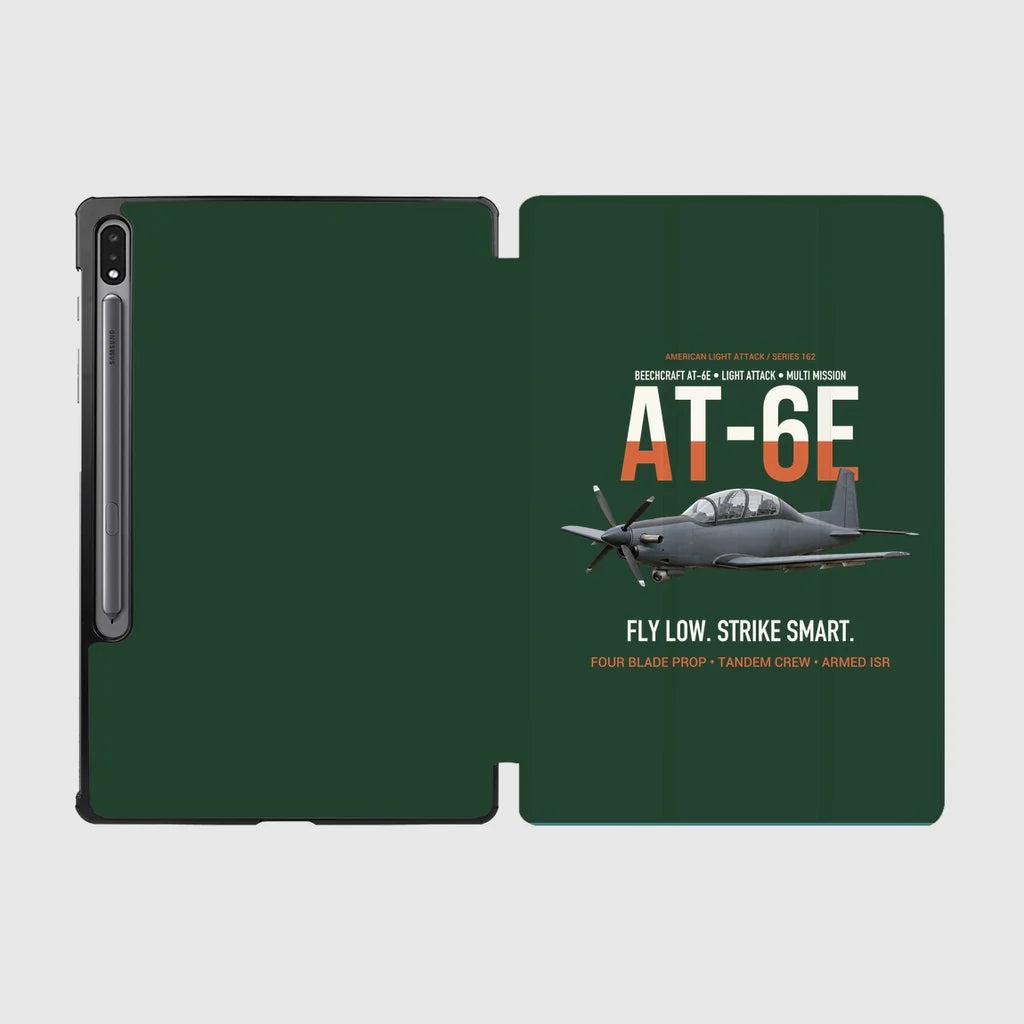 AT-6E Wolverine Light Attack design on dark green samsung tablet tablet case