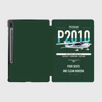 Thumbnail for Tecnam P2010 design on dark green samsung tablet tablet case
