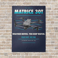 Thumbnail for DJI Matrice 30T vertical canvas print - no frame - navy blue background