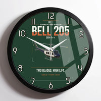 Thumbnail for Bell 205A-1++ design on dark green framed wall clock