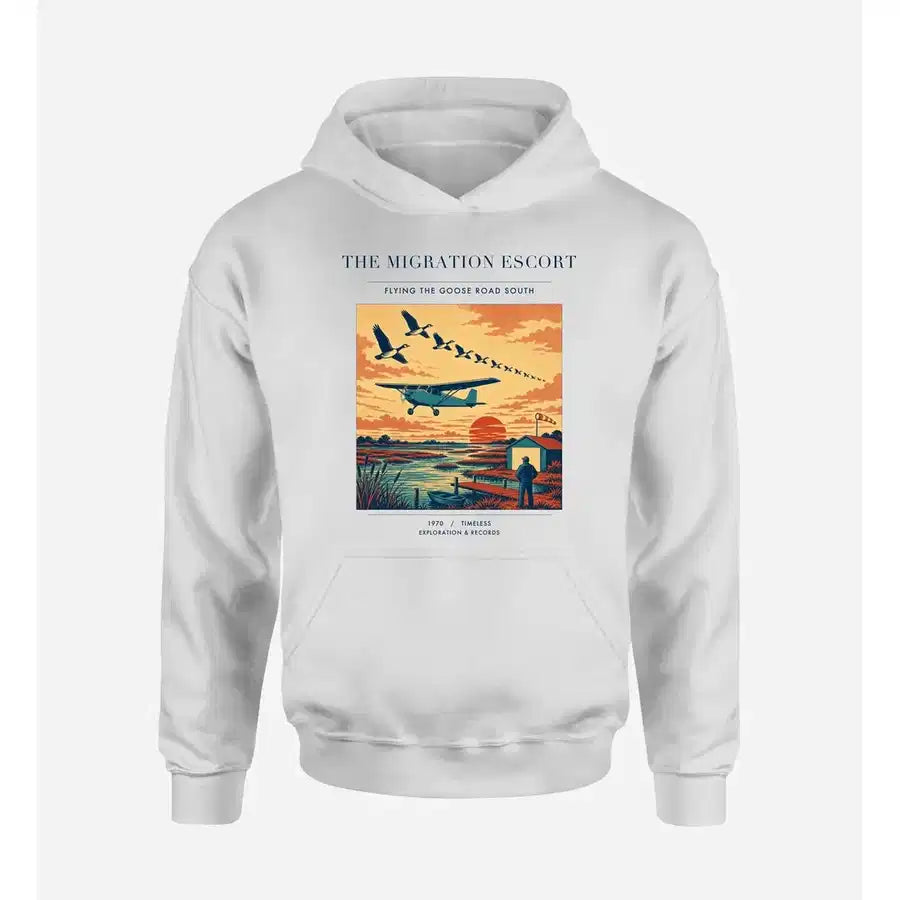 VINTAGE G4448 - The Migration Escort - Premium Hoodie design on white premium