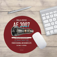 Thumbnail for AE 3007 design on dark red round mouse pad