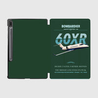 Thumbnail for Bombardier Learjet 60XR design on dark green samsung tablet tablet case