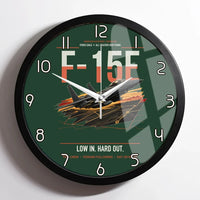 Thumbnail for F-15E Strike Eagle design on dark green framed wall clock