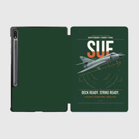 Thumbnail for Dassault Super Étendard design on dark green samsung tablet tablet case