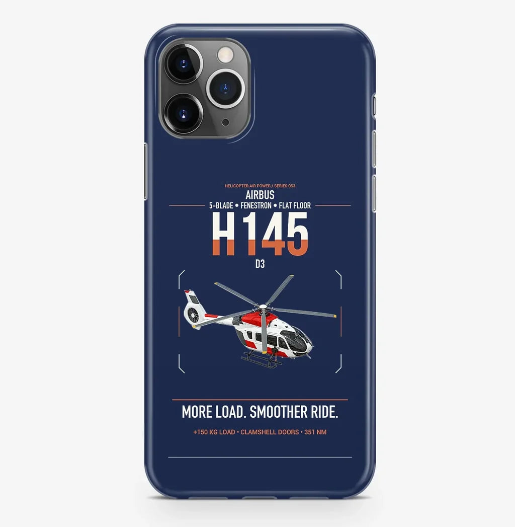 Airbus H145 D3 design on navy blue magsafe iphone case, for iPhone Pro Max