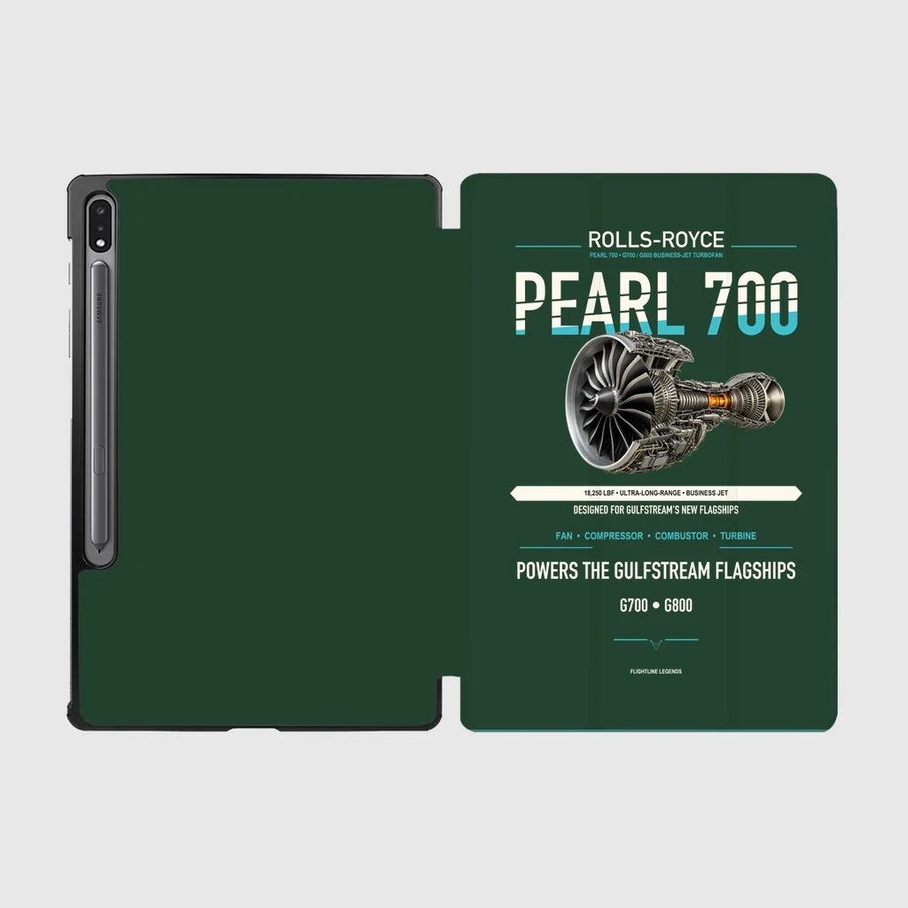 PEARL 700 design on dark green samsung tablet tablet case