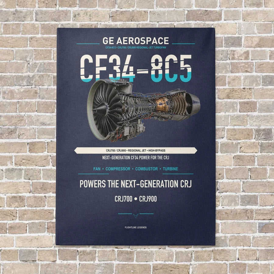 CF34-8C5 vertical canvas print - no frame - navy blue background