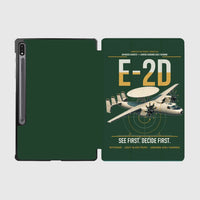 Thumbnail for E-2D Advanced Hawkeye design on dark green samsung tablet tablet case