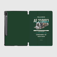 Thumbnail for AE 2100D3 design on dark green samsung tablet tablet case