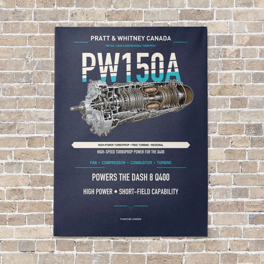 PW150A vertical canvas print - no frame - navy blue background
