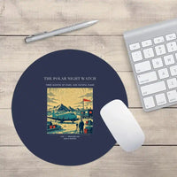 Thumbnail for VINTAGE G4357 - The Polar Night Watch - Designed Mouse Pads design on navyblue round