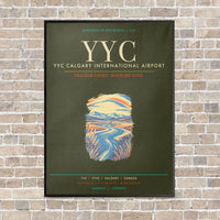 Thumbnail for YYC Calgary International Airport - Canvas Framed - Green Army