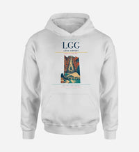 Thumbnail for Liège Airport (LGG) design on white hoodie single-side print