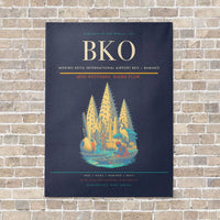 Thumbnail for Modibo Keita International Airport BKO — Bamako vertical canvas print - no frame - navy blue background