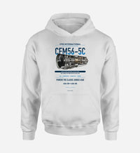 Thumbnail for CFM56-5C design on white hoodie single side