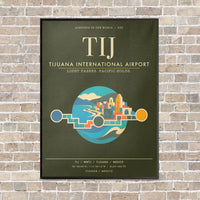 Thumbnail for Tijuana International Airport TIJ - Canvas Framed - Green Army