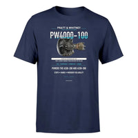 Thumbnail for PW4000-100 design on navy blue single side