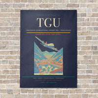 Thumbnail for Toncontín International Airport TGU — Tegucigalpa vertical canvas print - no frame - navy blue background