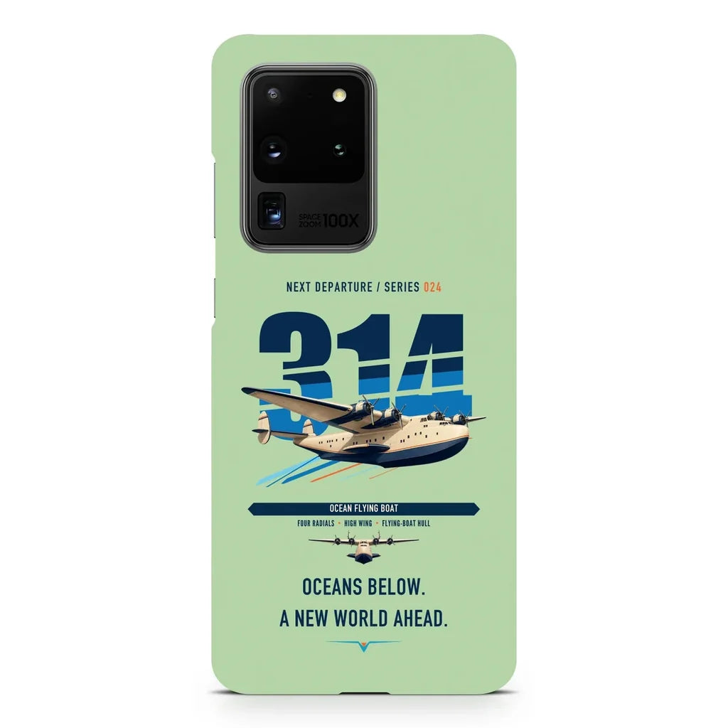 Boeing 314 Clipper design on samsung case - light green