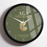 Thumbnail for Agadir Al Massira Airport AGA Wall-Clock Framed - Green Army