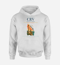 Thumbnail for Crotone Airport (CRV) design on white hoodie single-side print