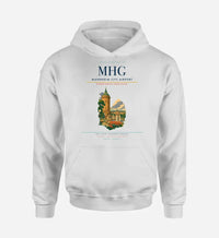 Thumbnail for Mannheim City Airport (MHG) design on white hoodie single-side print