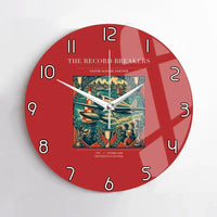 Thumbnail for VINTAGE G4030 - The Record Breakers - Designed Wall Clocks design on red no-frame