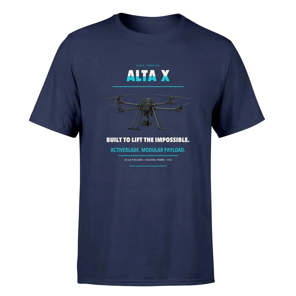 Freefly Alta X design on navy blue single side