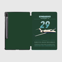Thumbnail for Bombardier Learjet 29 design on dark green samsung tablet tablet case