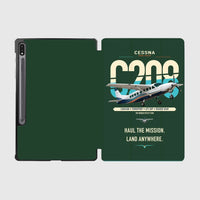 Thumbnail for Cessna 208 Caravan design on dark green samsung tablet tablet case