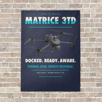 Thumbnail for DJI Matrice 3TD vertical canvas print - no frame - navy blue background