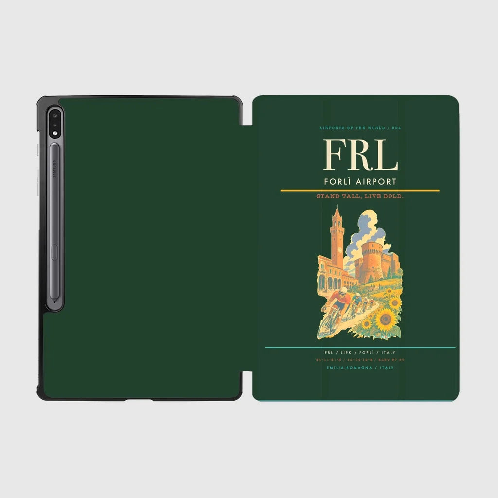 Forlì Airport (FRL) design on dark green samsung tablet tablet case