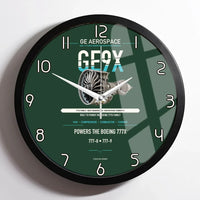 Thumbnail for GE9X design on dark green framed wall clock