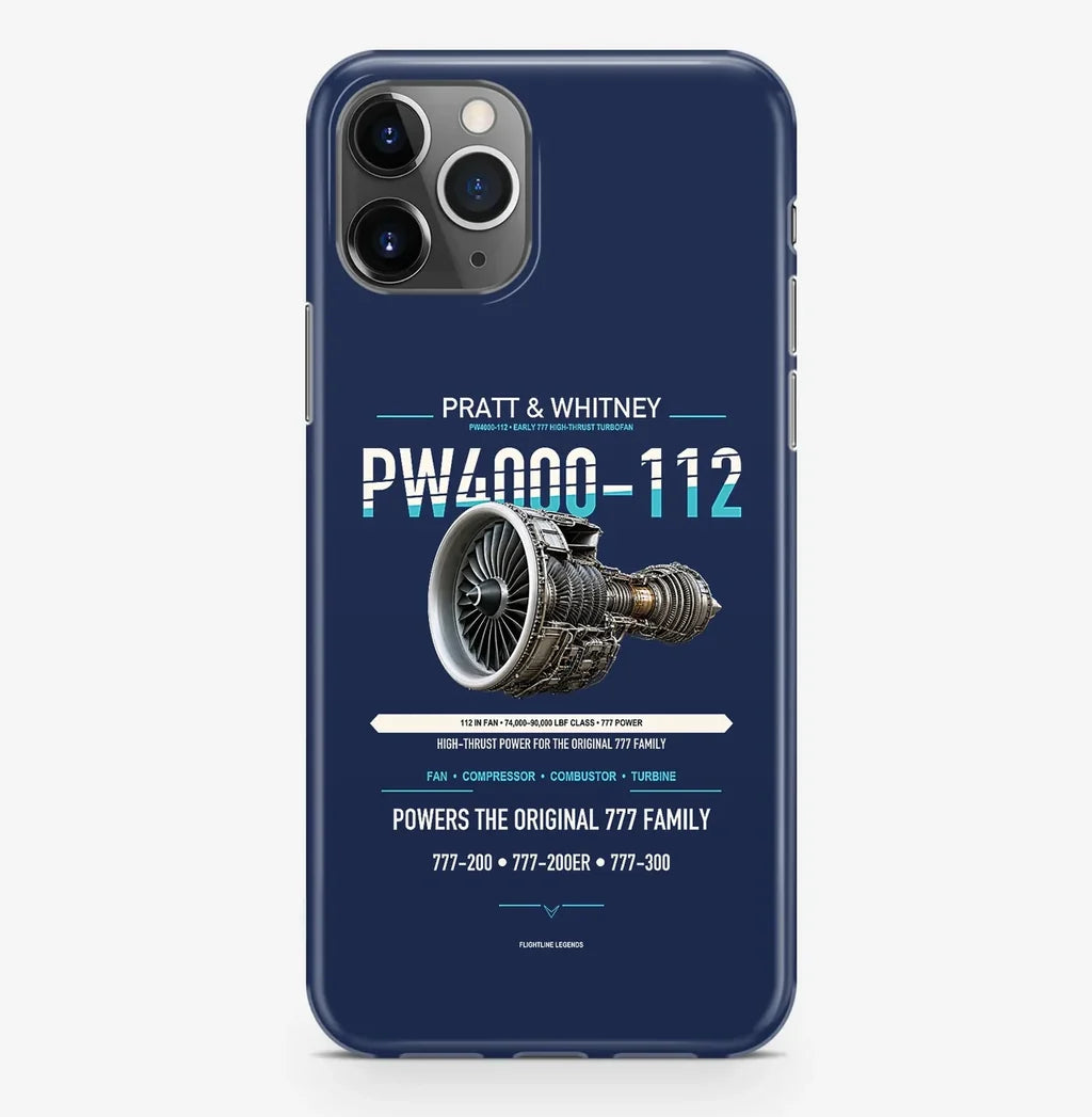 PW4000-112 Case ProMax design on navy blue iphone case promax