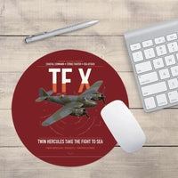 Thumbnail for Bristol Beaufighter TF X design on dark red round mouse pad