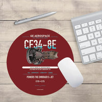 Thumbnail for CF34-8E design on dark red round mouse pad