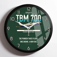 Thumbnail for Socata TBM 700 design on dark green framed wall clock