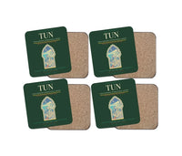 Thumbnail for Tunis-Carthage International Airport (TUN) design on dark green 4 pieces set coaster