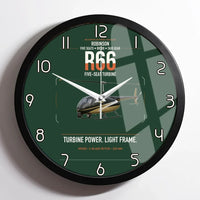 Thumbnail for Robinson R66 design on dark green framed wall clock