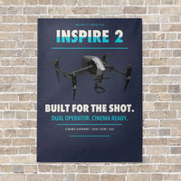 Thumbnail for DJI Inspire 2 vertical canvas print - no frame - navy blue background