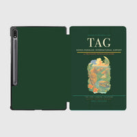 Thumbnail for Bohol-Panglao International Airport (TAG) design on dark green samsung tablet tablet case