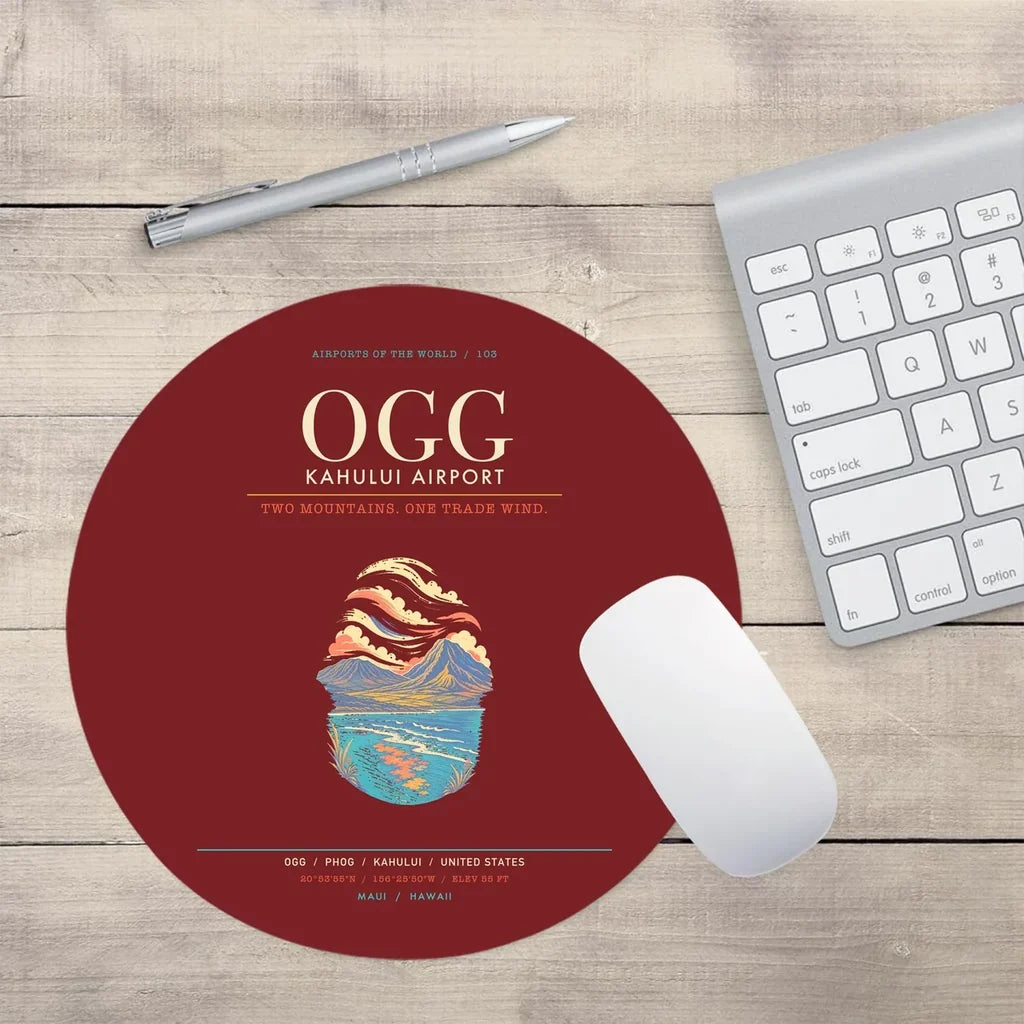 Kahului Airport OGG - Dark Red