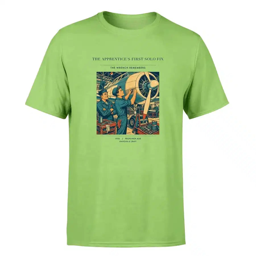 VINTAGE G4173 - The Apprentice's First Solo Fix - Premium T-Shirt design on lightgreen premium t shirt