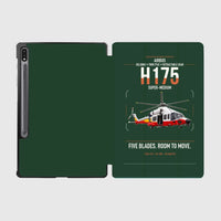 Thumbnail for Airbus H175 design on dark green samsung tablet tablet case