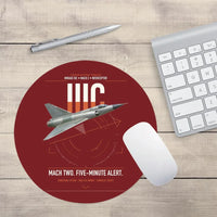 Thumbnail for Dassault Mirage IIIC design on dark red round mouse pad