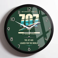 Thumbnail for Boeing 707-320C design on dark green framed wall clock