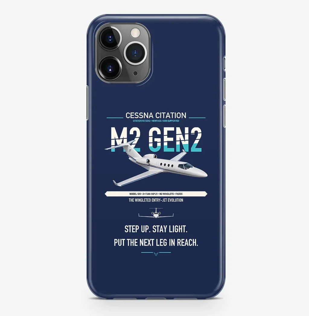 Cessna Citation M2 Gen2 design on navy blue magsafe iphone case, for iPhone Pro Max