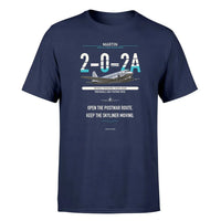 Thumbnail for Martin 2-0-2A design on navy blue single side