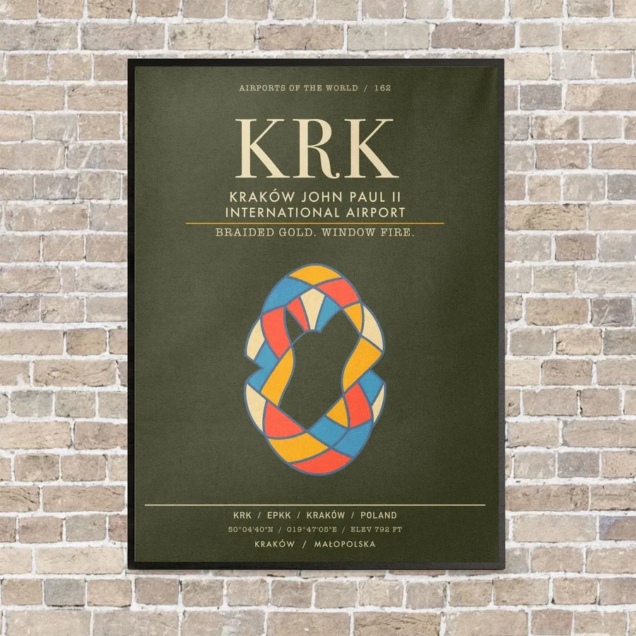 Krakow John Paul II International Airport KRK - Canvas Framed - Green Army